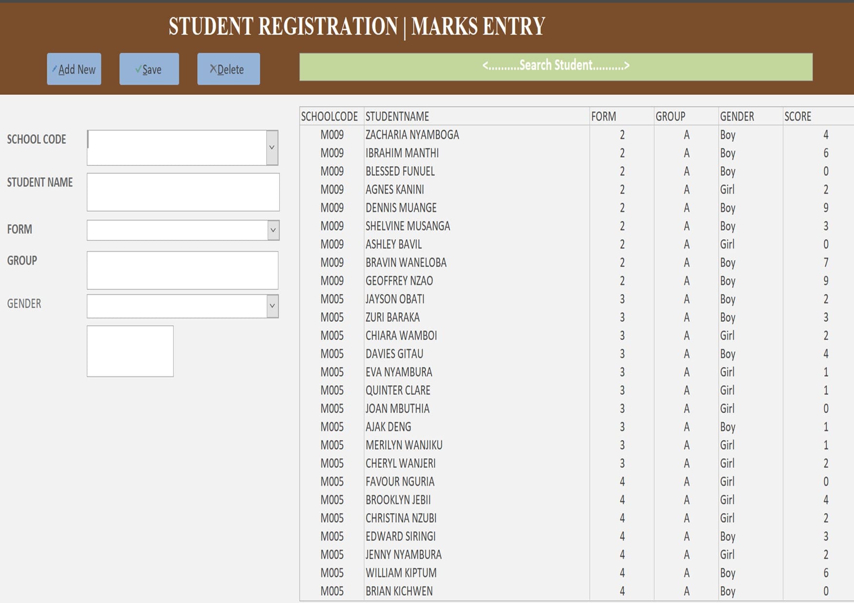 Schools Contest System